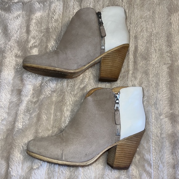 Rag & Bone Two-Tone Margot Suede Leather Ankle Boots - Picture 6 of 9